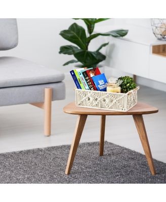 Handmade Paper Rope Storage Baskets Set with Bohemian Design for Household Essentials 2-Pack