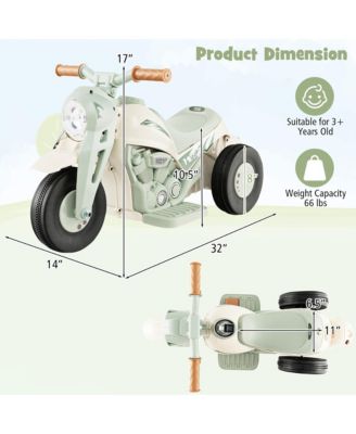 6V Kids Bubble Car Electric Ride on Motorcycle w/ Music Button & LED Headlight