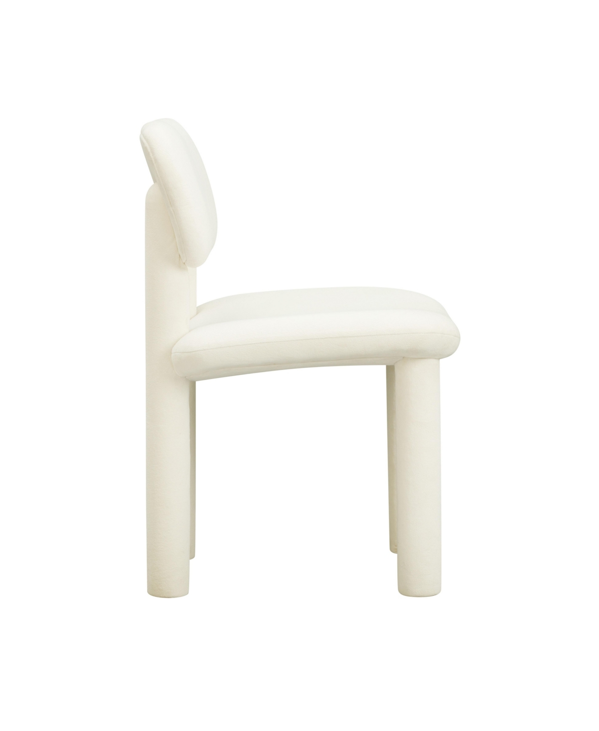 Tov Furniture 21"w Velvet Dining Chair In Ivory