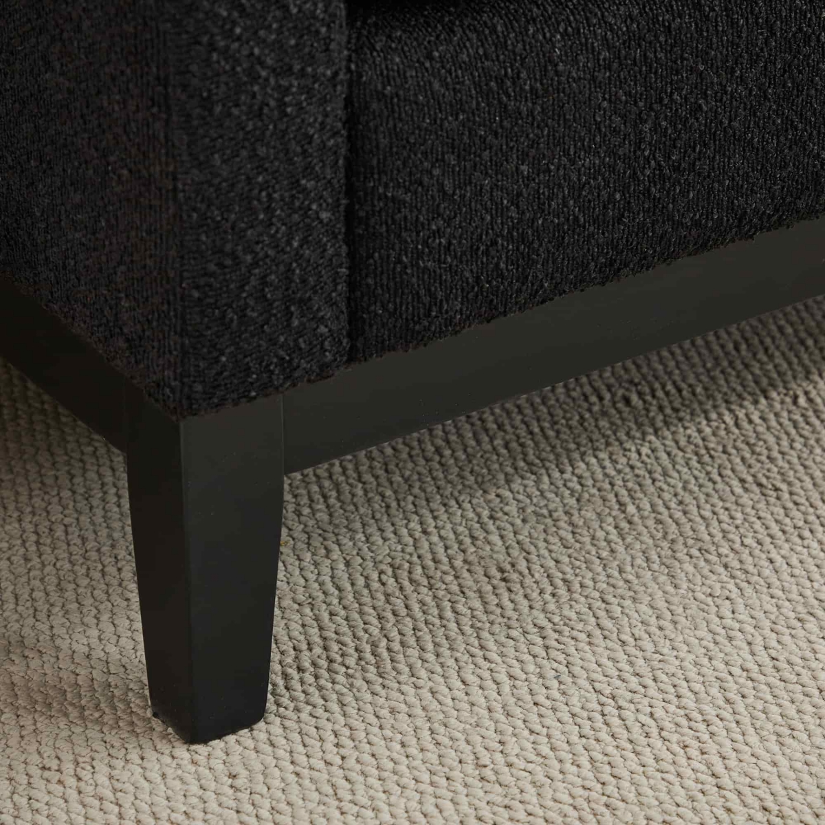 66" Upholstered Bench, Boucle Ottoman for Bedroom, Living Room, or Entryway-The Pop Home