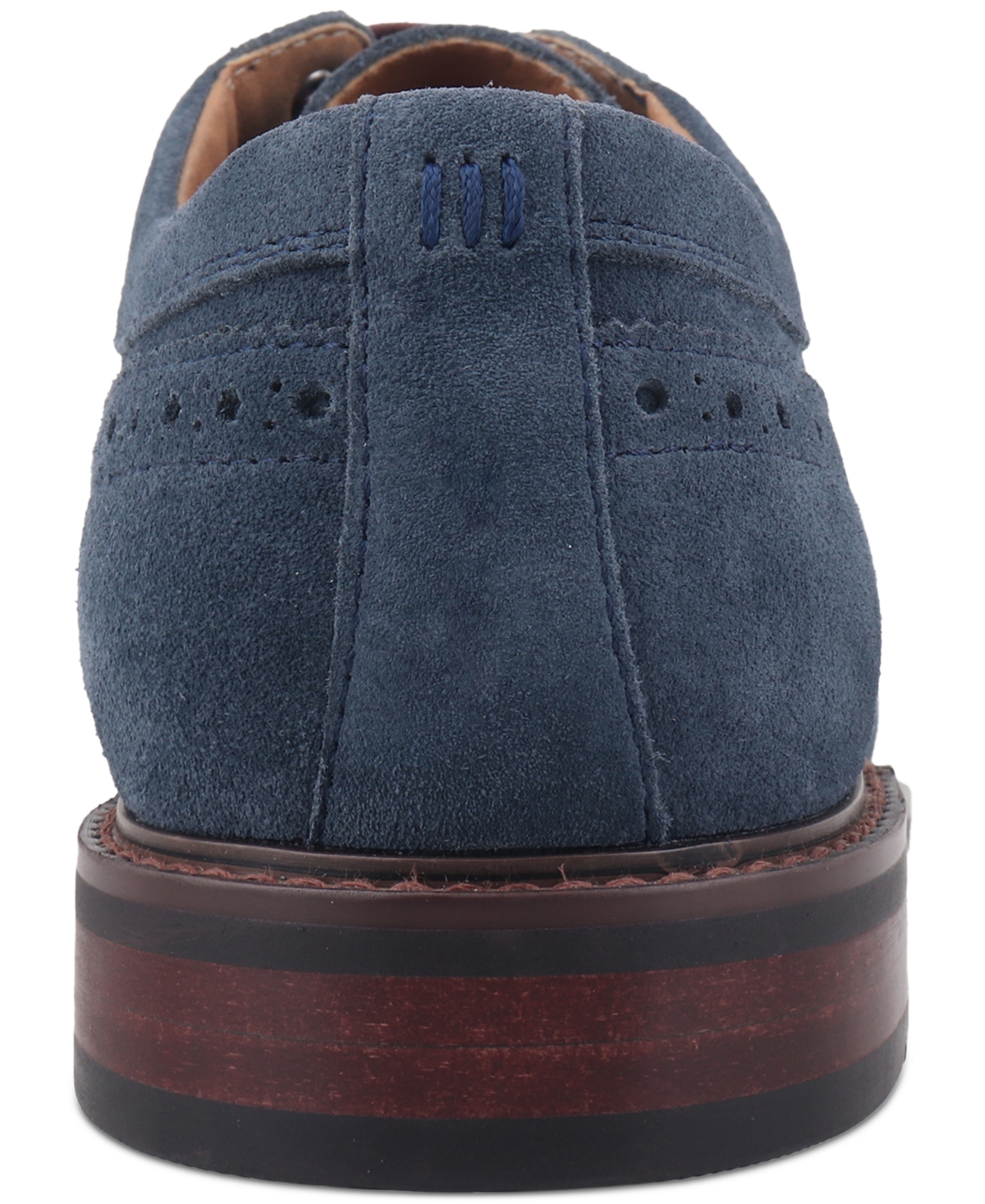 Bar Iii Men's Ashwell Longwing Oxford Shoes, Exclusively At Macy's In Navy Suede