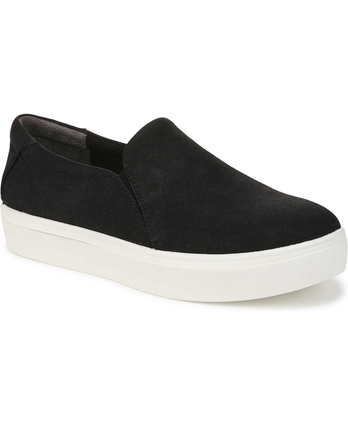 Shop Dr. Scholl's Women's Madison Cloud Slip On Sneakers In Black Faux Leather