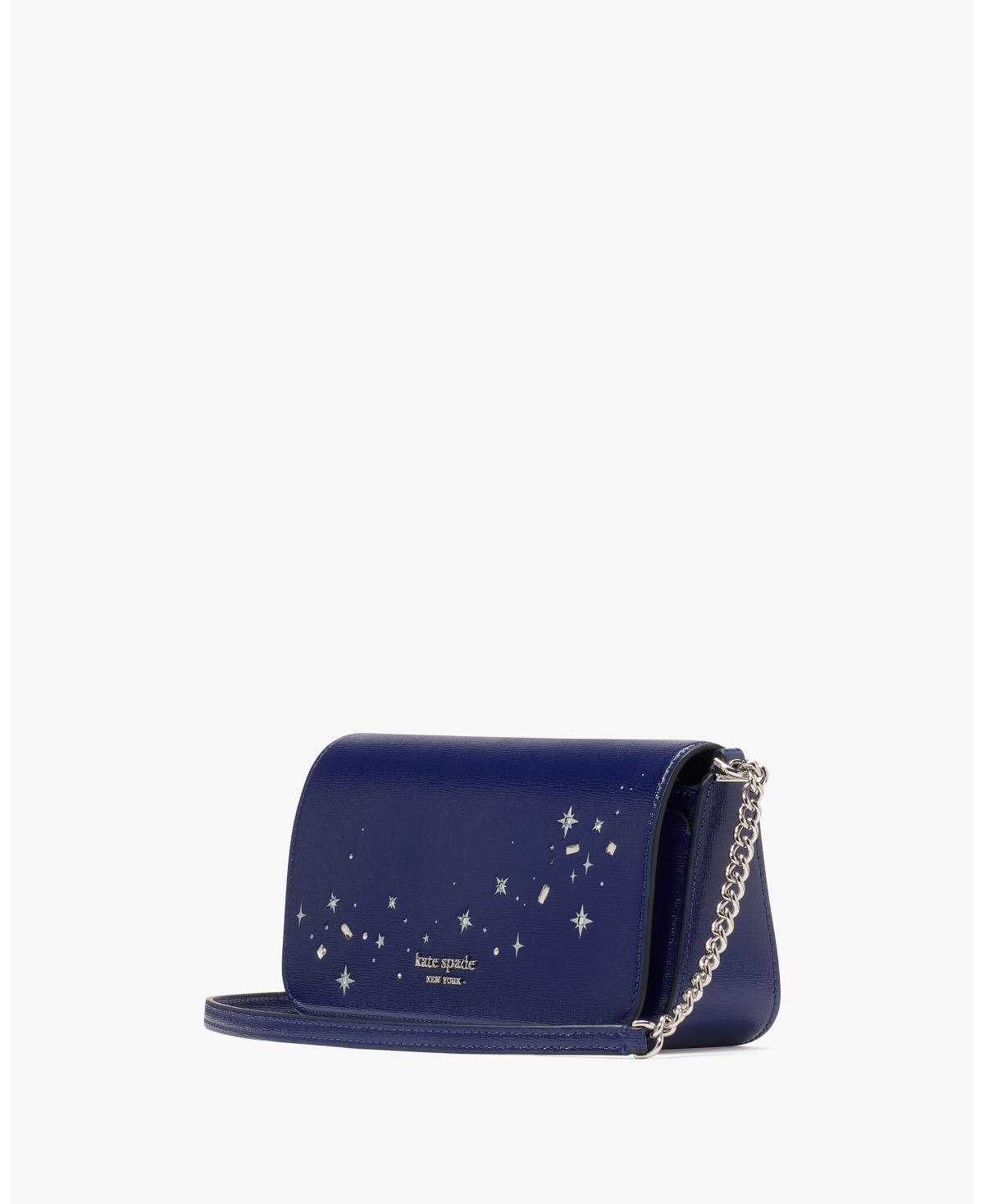 KATE SPADE DEVIN EMBELLISHED FLAP CHAIN WALLET 