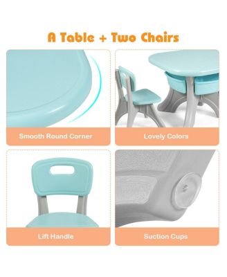 In/Outdoor 3-Piece Plastic Children Play Table & Chair Set