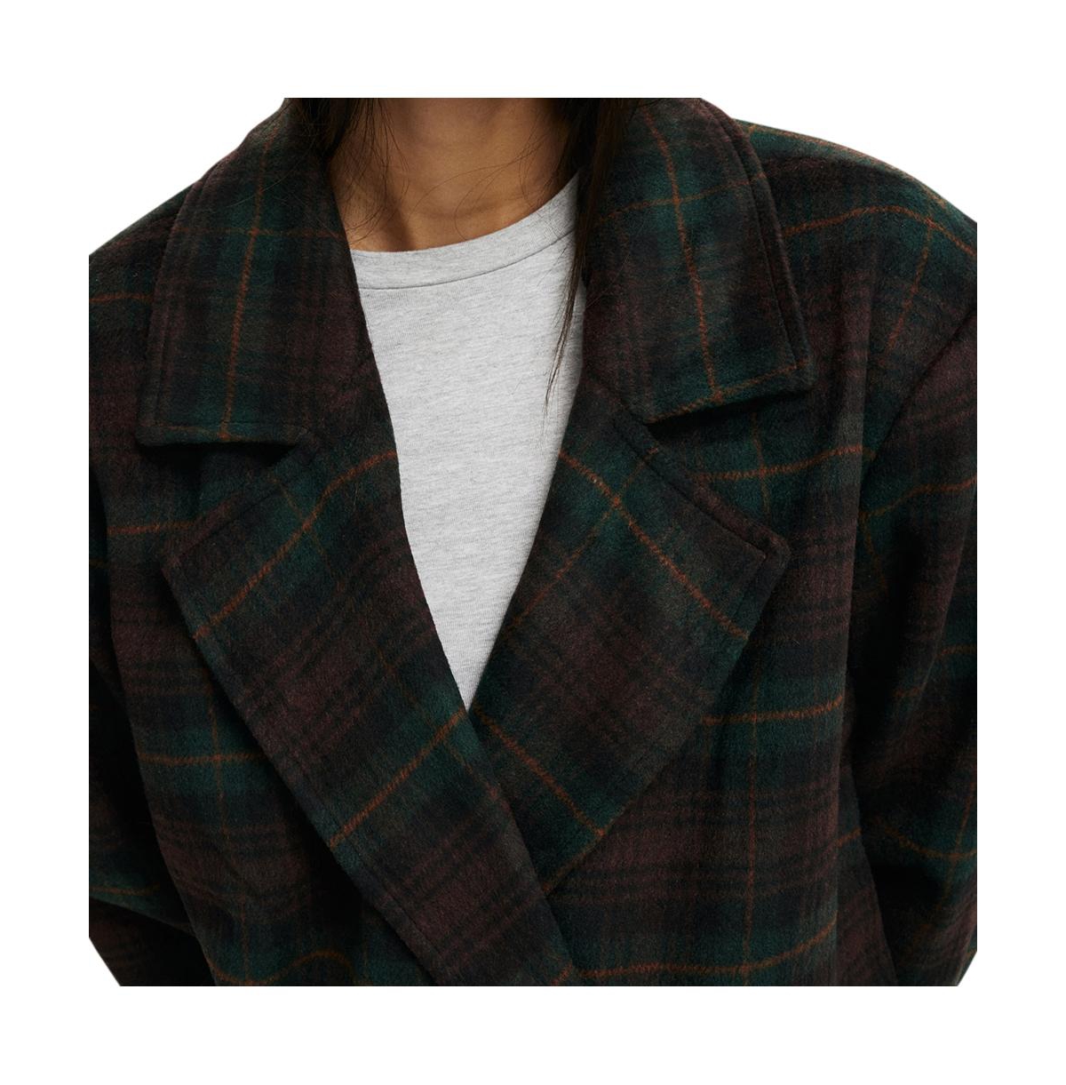 Cotton On Women's Harrison Coat -brown check