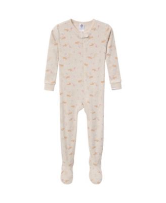 Baby Girls' Snug Fit Footed Pajamas, 4-Pack, Dog