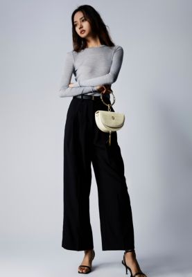 Small Crossbody Leather Classic Handbag Victoria Hyde Half-moon