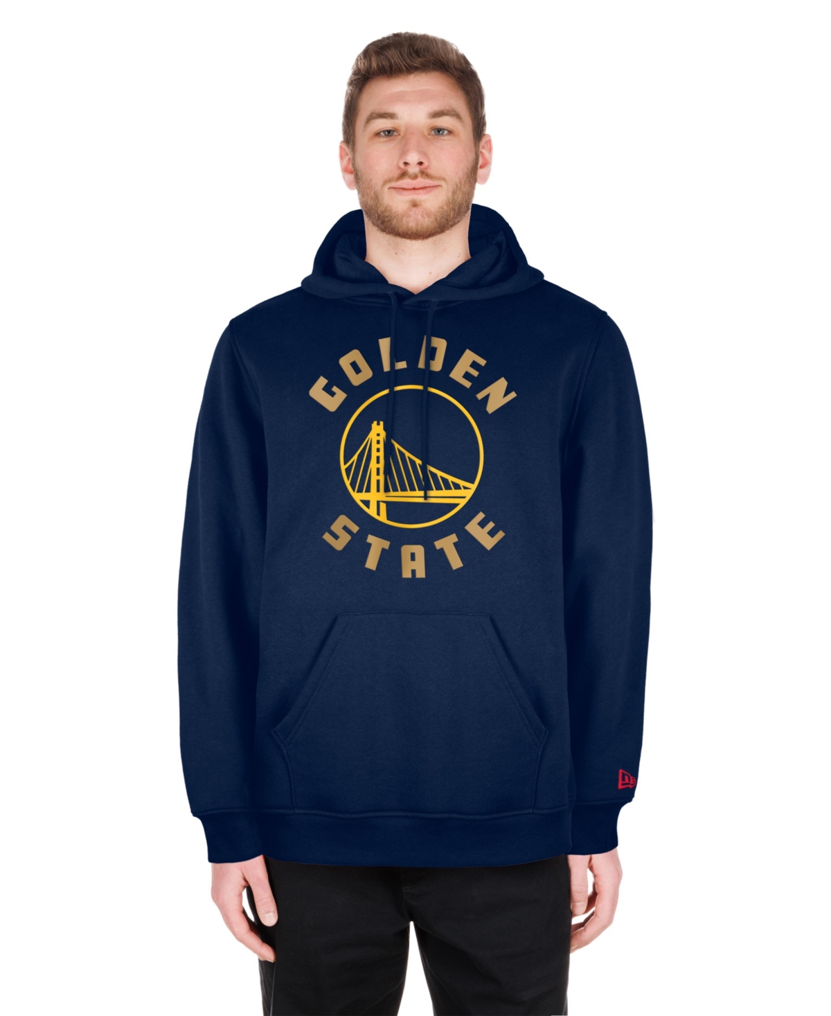 New Era Men'sGolden State Warriors 2024/25 City Edition Pullover Hoodie - Navy
