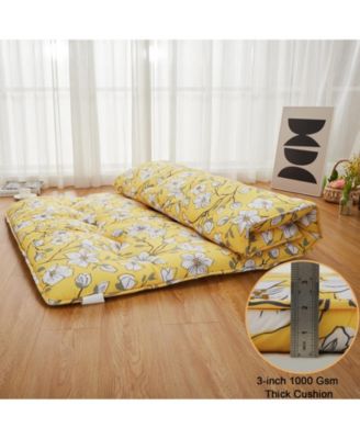 Futon Mattress, 3" Thick Tatami Roll-Up Mattress Japanese Floor Mattress, Full Size