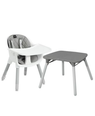 4-in-1 Baby Convertible Toddler Table Chair Set with PU Cushion