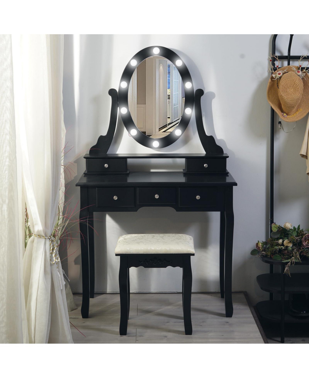 gaomon Vanity Desk with Mirror and Lights