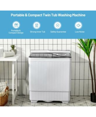 26 Pound Portable Semi-automatic Washing Machine with Built-in Drain Pump
