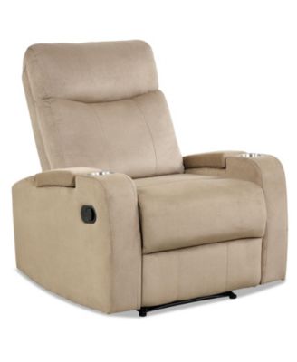 Recliner Chair Single Sofa Lounger with Arm Storage and Cup Holder for Living Room