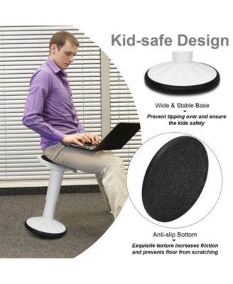 Adjustable Active Learning Stool Sitting Home Office Wobble Chair with Cushion Seat