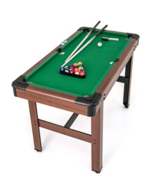 48 Inch Pool Wooden Game Table with Full Set of Ballsfor Kids and Adults