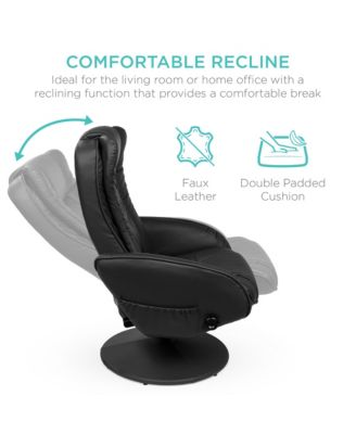 Faux Leather Electric Massage Recliner Chair w/ Stool Ottoman, Remote Control, 5 Modes