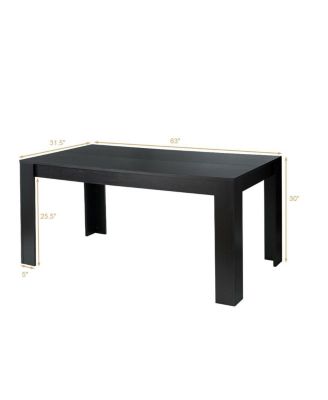 63 Inch Rectangular Modern Dining Kitchen Table for 6 People