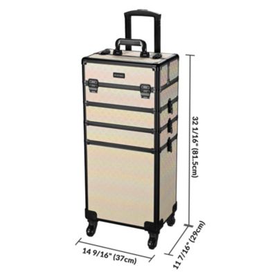 3-Piece Makeup Train Cases Cosmetic Organizer Kit Grace ForgetMeNo