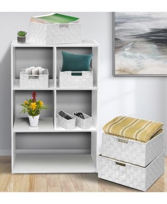 7-Piece Double Woven Basket Bin Set