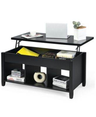 Lift Top Table with Hidden Storage Compartment