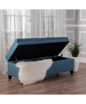 Button-Tufted Storage Ottoman with Soft-Close Lid, Storage for Bedroom, Living Room, Entryway