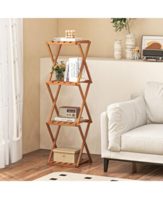 4-Tier Folding Plant Rack and Free-Standing Shoe Rack