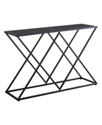 Calvert Textured Black Console Display Table, Black