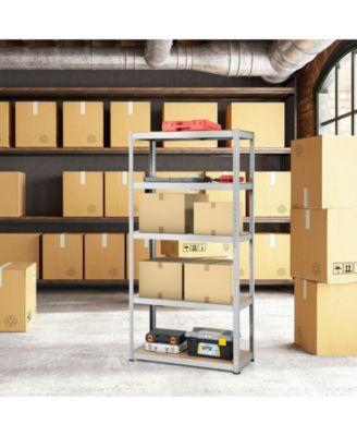 72 Inch Storage Shelf Steel Metal 5 Levels Adjustable Shelves