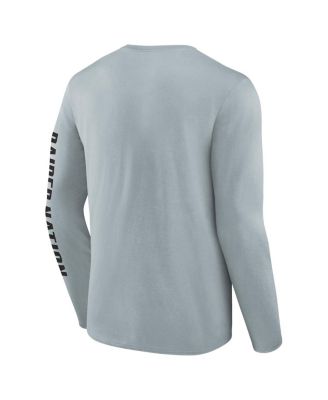 Men's Gray Las Vegas Raiders Vision Long Sleeve T-Shirt