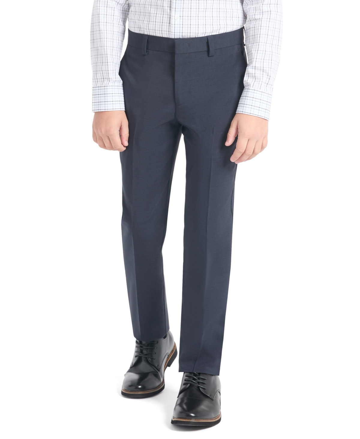 Kenneth Cole Reaction Big Boys Melange Slim Suit In Navy