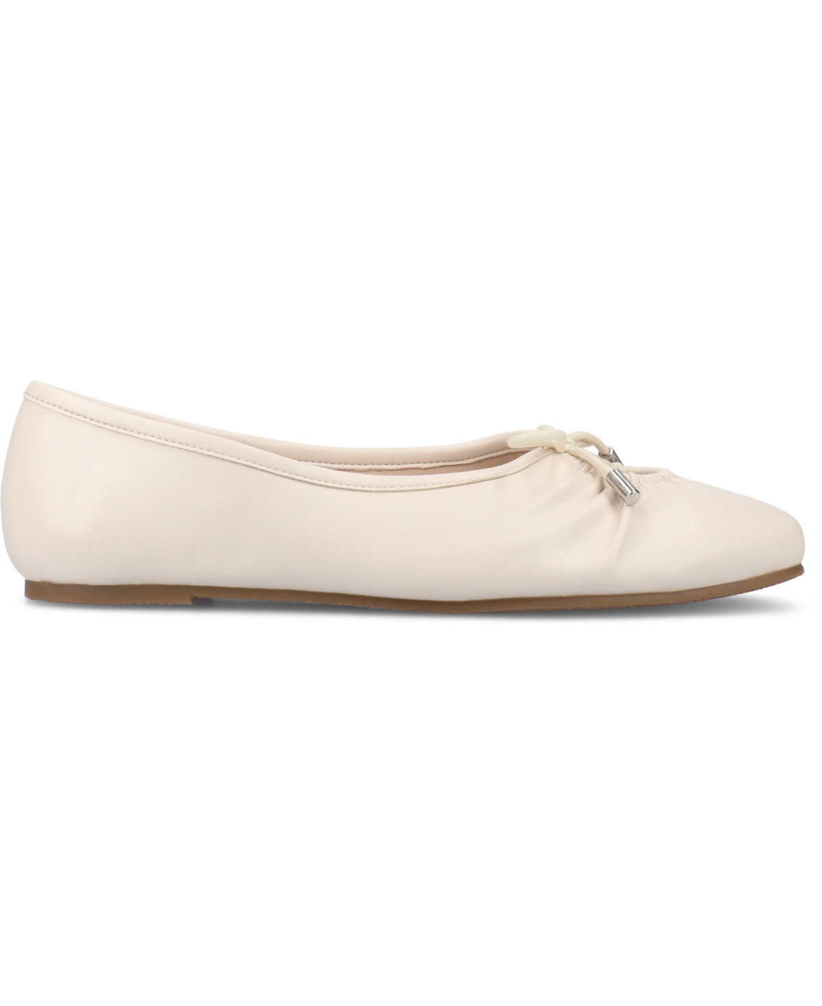 Shop Journee Collection Women's Callee Keyhole Ballet Flats In Bone