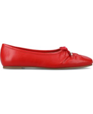 Women's Callee Rouched Tie Ballet Flats