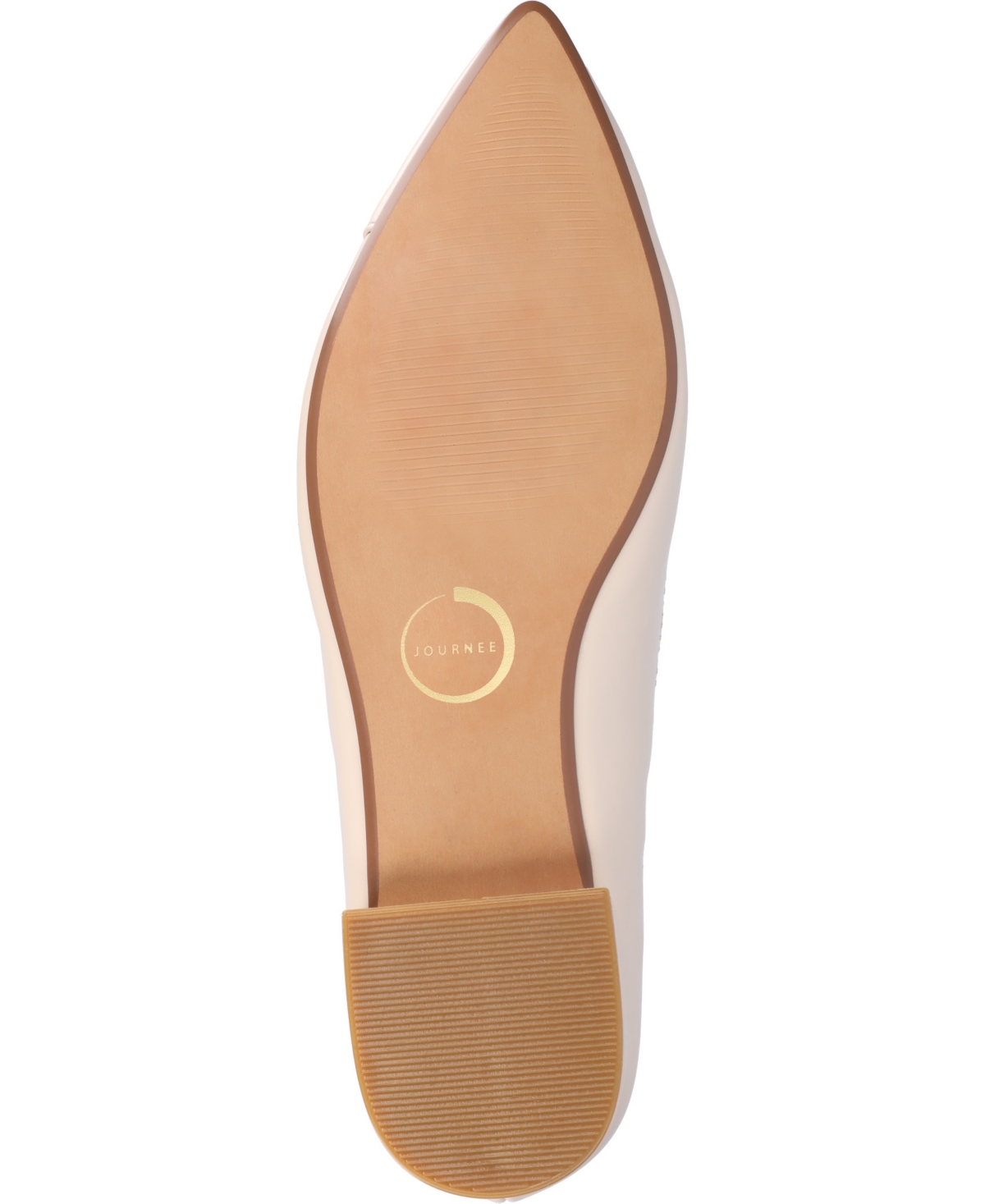 Shop Journee Collection Women's Carmin Pointed Toe Flats In Bone