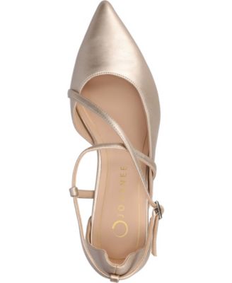 Women's Galvinn Strappy Pointed Toe Block Heel Pumps