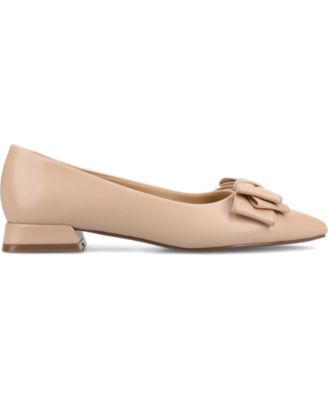 Women's Ophelia Bow Low Block Heel Dress Flats