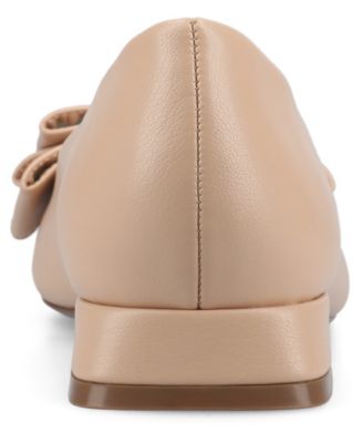 Women's Ophelia Bow Low Block Heel Dress Flats