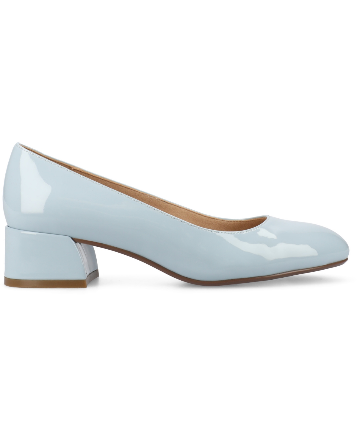 JOURNEE COLLECTION WOMEN'S SAARII ROUND TOE BLOCK HEEL PUMPS 