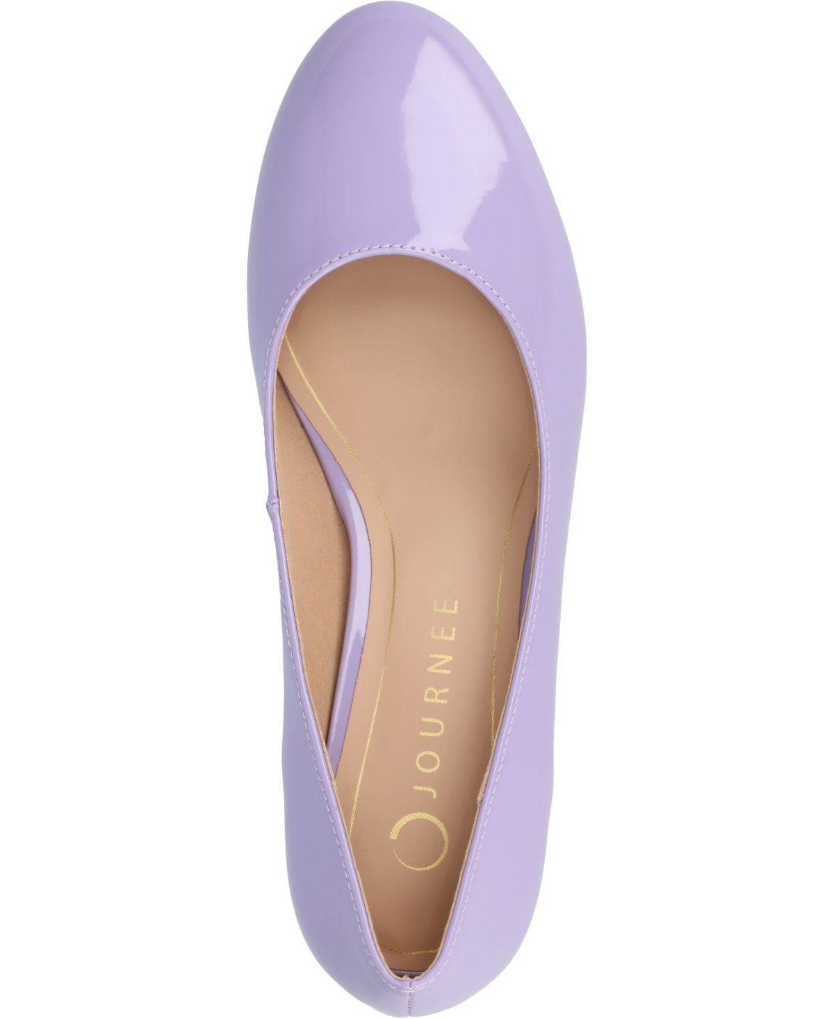 Journee Collection Saarii Block Heel Pump In Lilac Patent