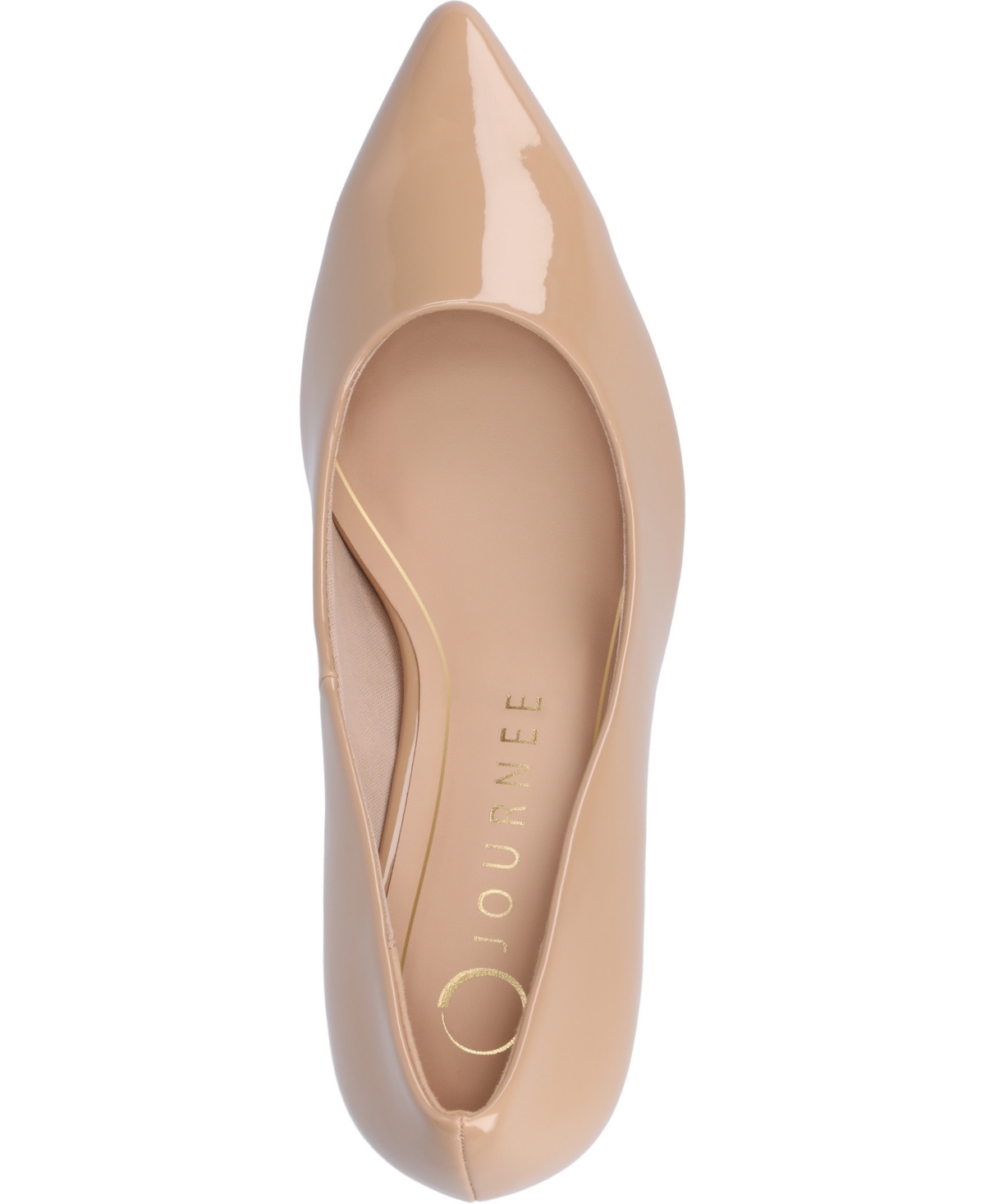 Journee Collection Women's Scylee Pointed Toe Dress Pumps In Nude Patent
