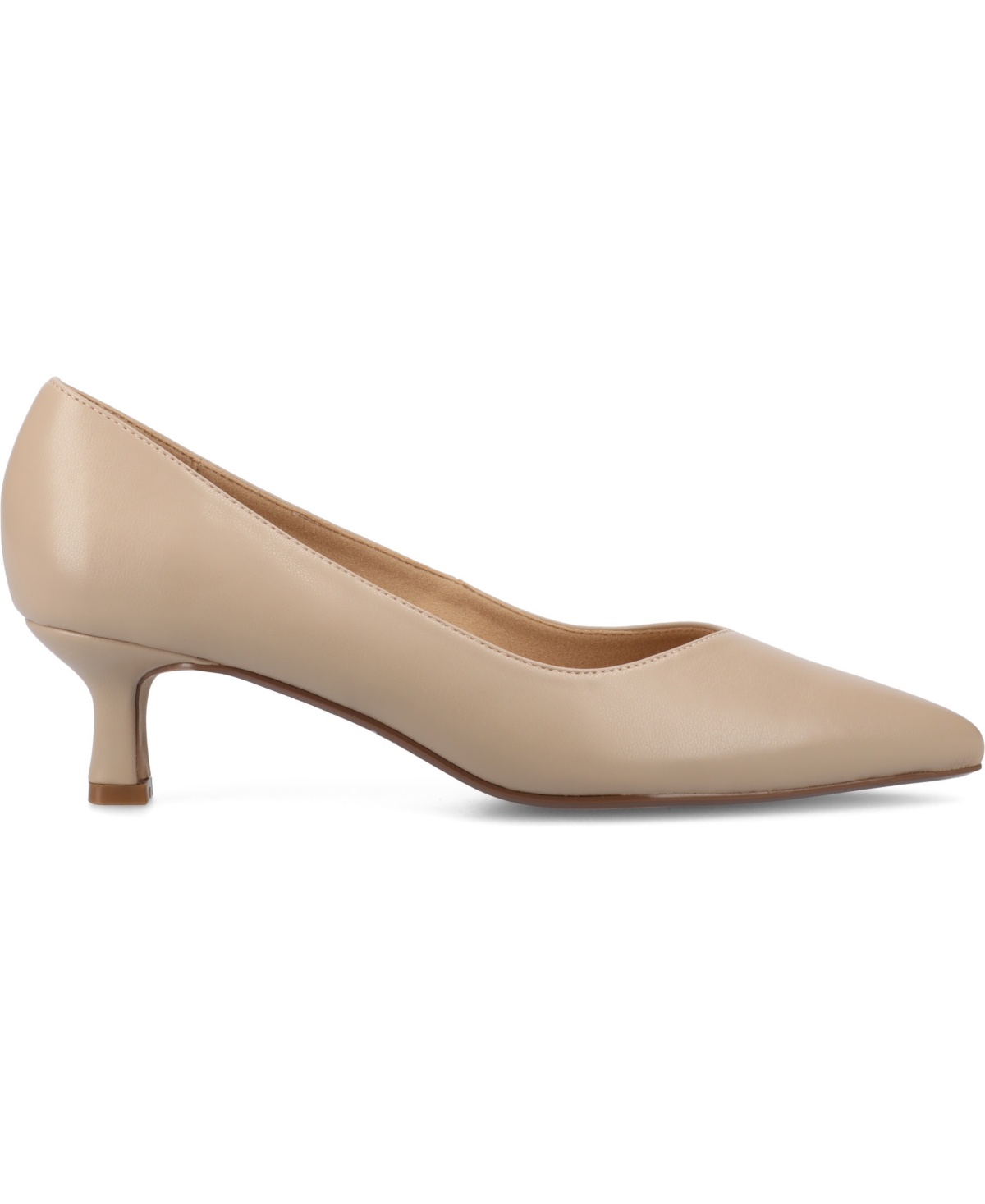 JOURNEE COLLECTION WOMEN'S PAMMIE POINTED TOE KITTEN HEEL DRESS PUMPS 
