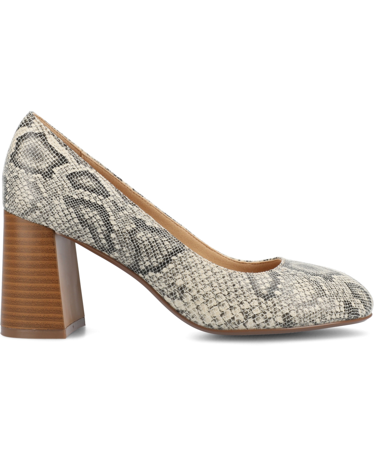 Journee Collection Women's Seraphina Round Toe Pumps In Snake