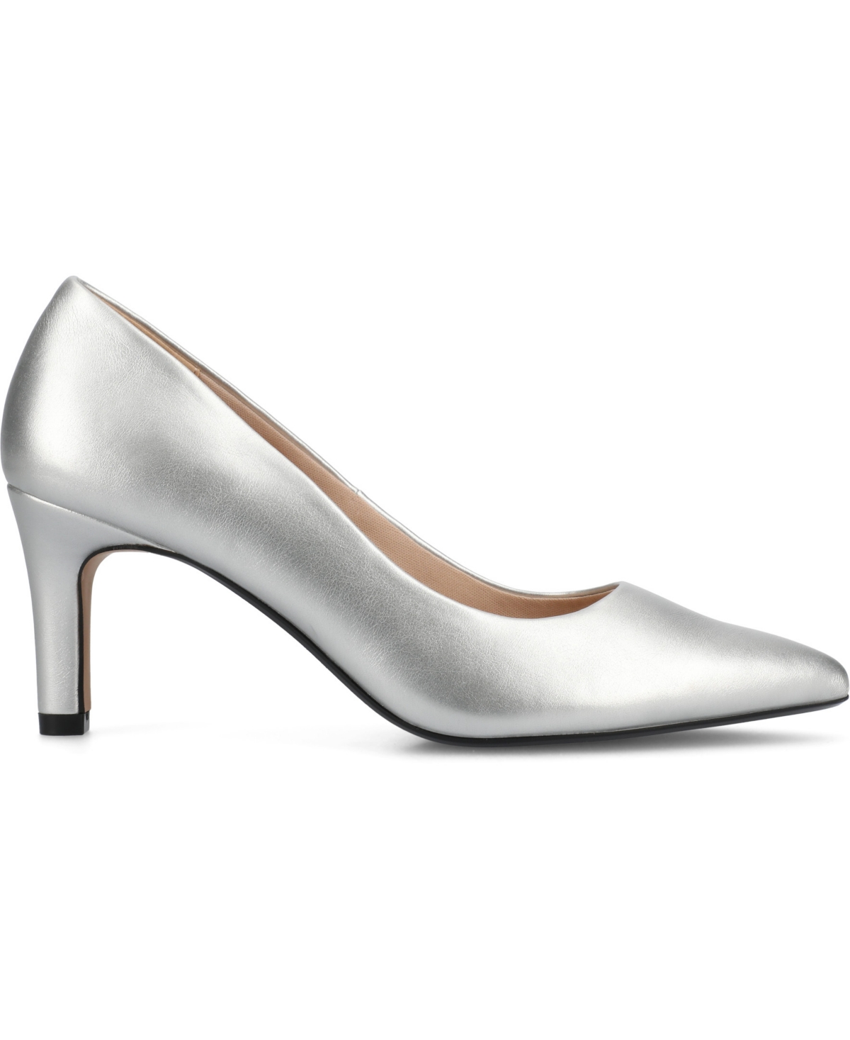 Shop Journee Collection Women's Scylee Pointed Toe Dress Pumps In Silver