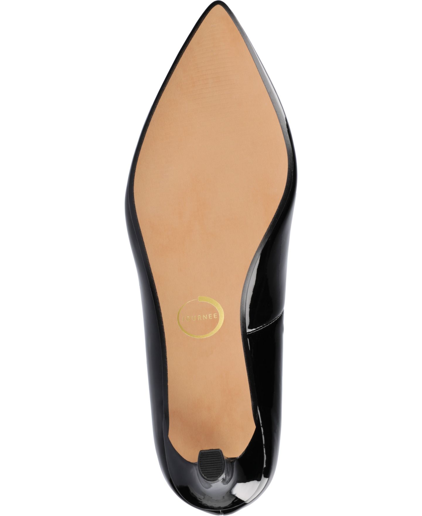 Женские туфли Journee Collection Scylee Pointed Toe Dress Pumps, цвет: Чёрный лаковый — фото 7