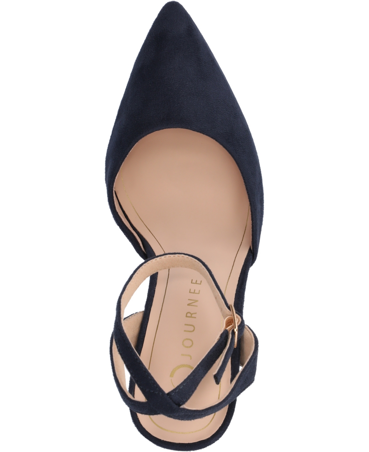 Shop Journee Collection Women's Tyyra Ankle Strap Block Heel Pumps In Navy