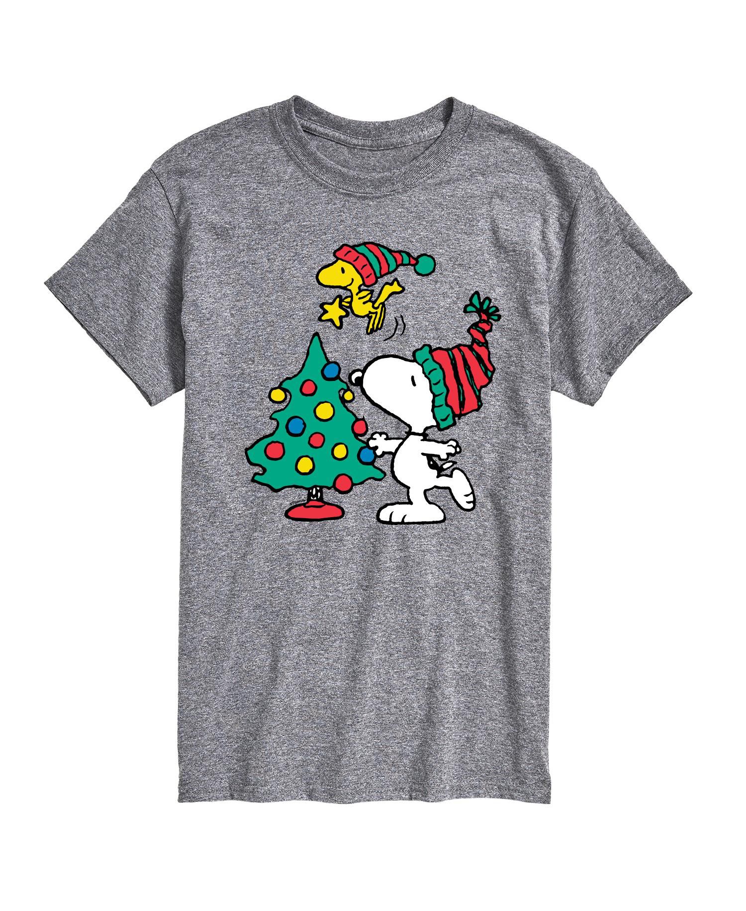 Men's Peanuts Snoopy Woodstock Tree Short Sleeve Tee