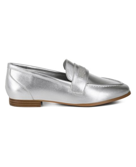 Женские туфли Rag & Co Eden Ode Rhinestone Strap Metallic, цвет: Серебряный металлик