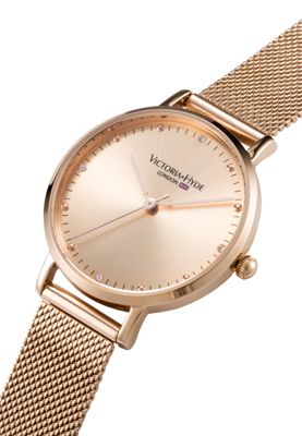 Woman Crystals Watch 32mm Dial Rose Gold Stainless Steel, Victoria Hyde