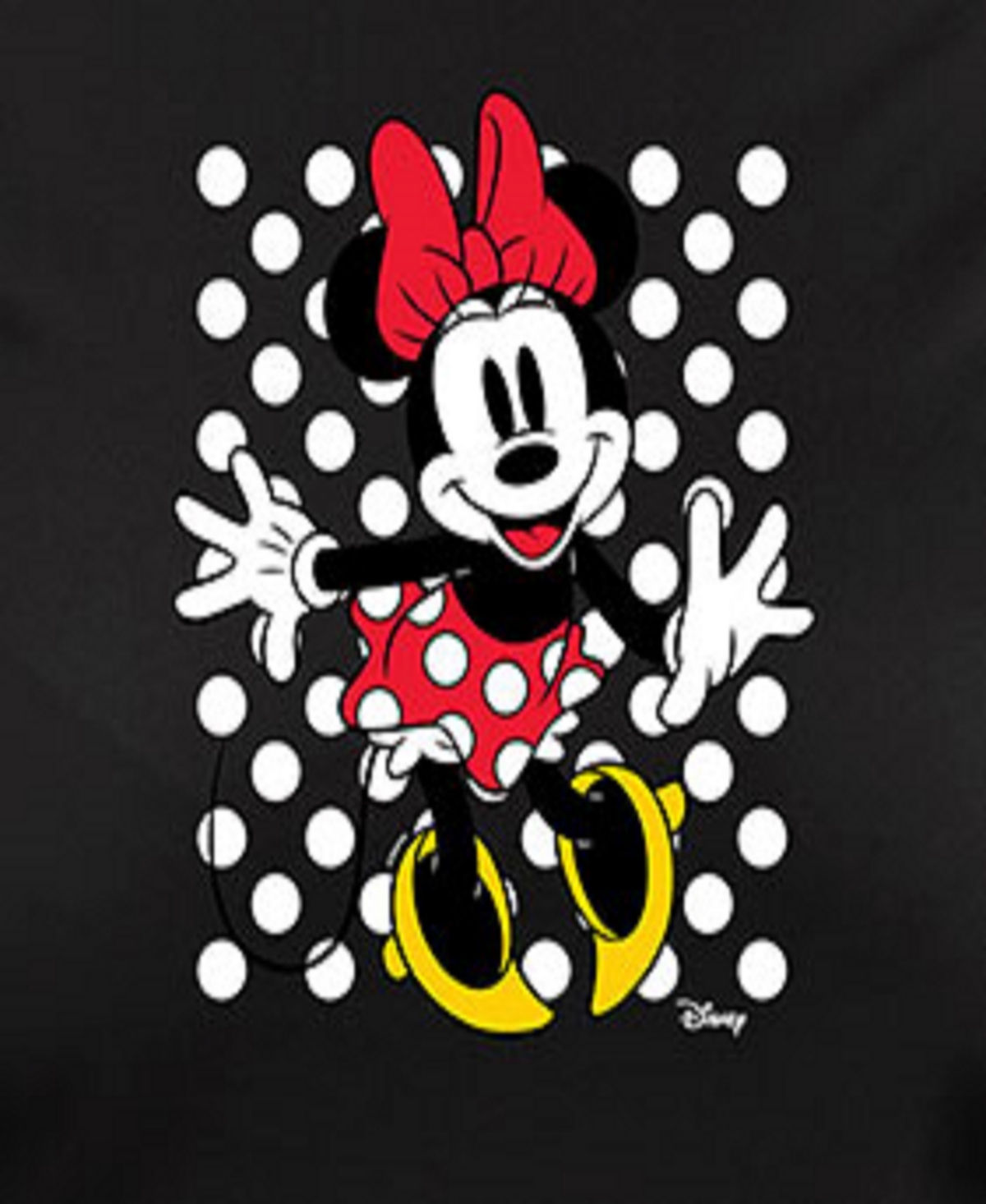 Hybrid Apparel Plus Size Disney Minnie Mouse Dots Graphic Pullover T-shirt In Black