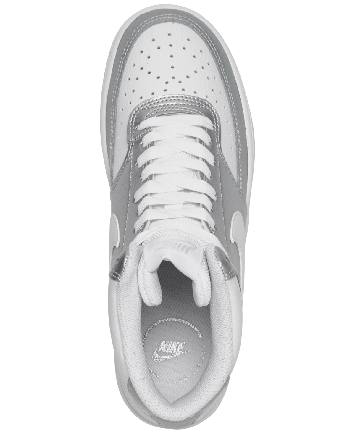 Nike Women's Court Vision Mid Casual Sneakers from Finish Line - Silver