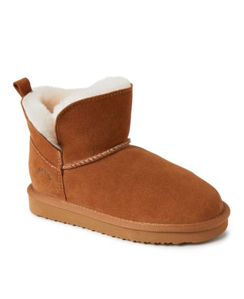 Детские ботинки Dearfoams Fireside Bunbury из натуральной овчины, цвет: Каштановый